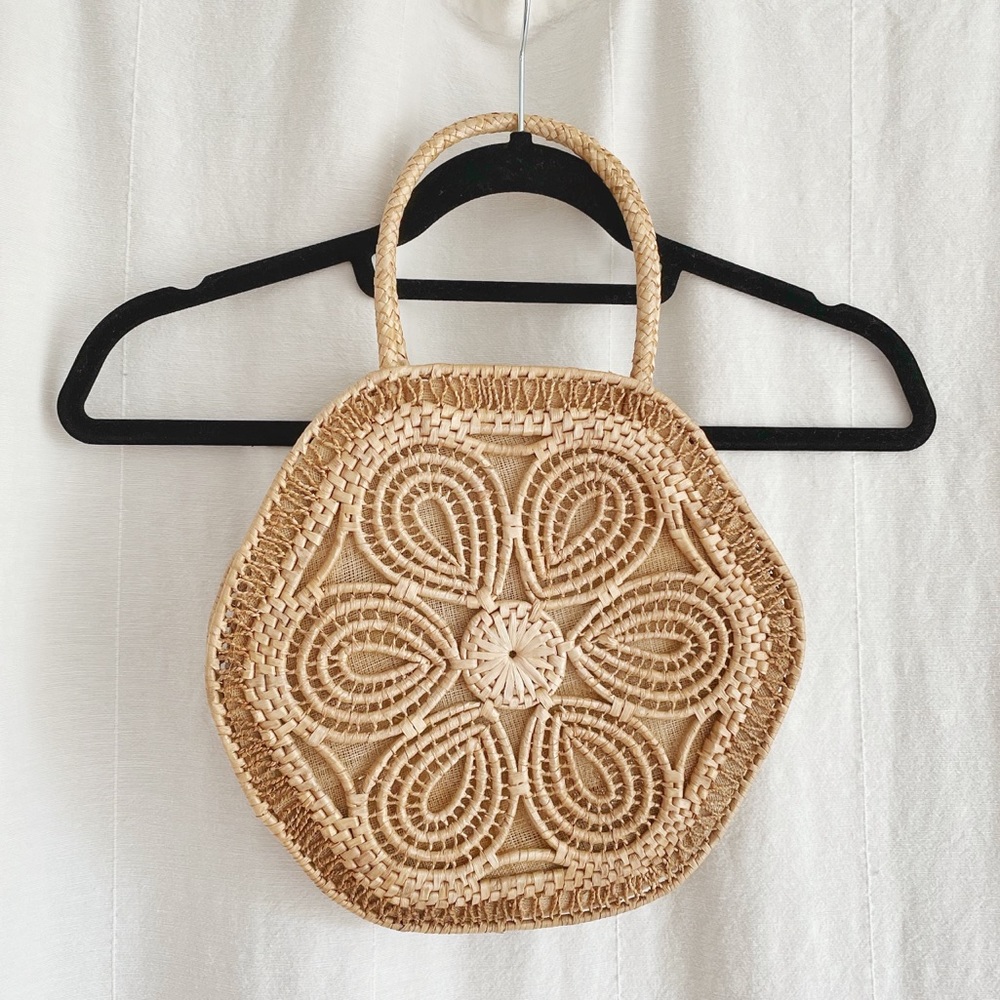 Rattan straw bag